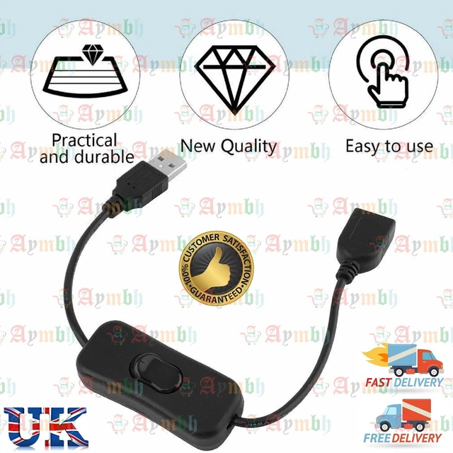 USB Câble Avec Interrupteur ON/OFF Câble D'extension Ligne Pour Lampe