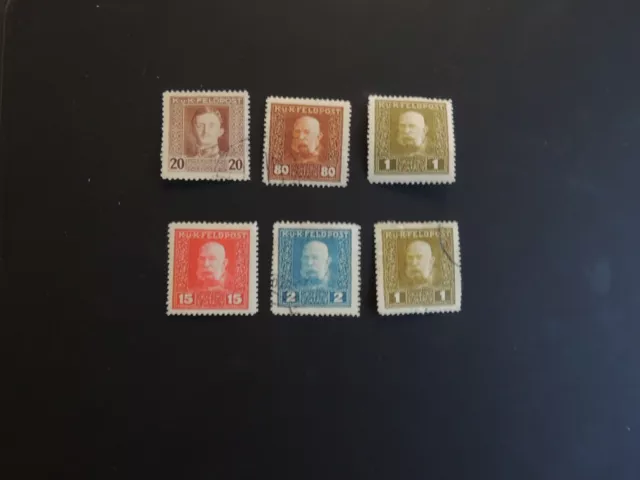 Briefmarken „6x Österreich teilw. Falz wie abgebildet (38)“