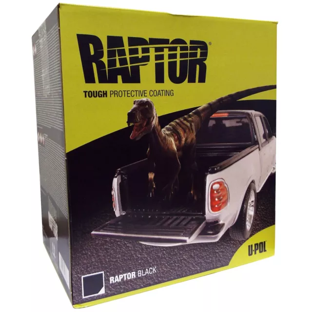 Upol Raptor Bed Liner Tough Coating U-Pol 3.8L Black Kit Includes Hardener + Gun 2