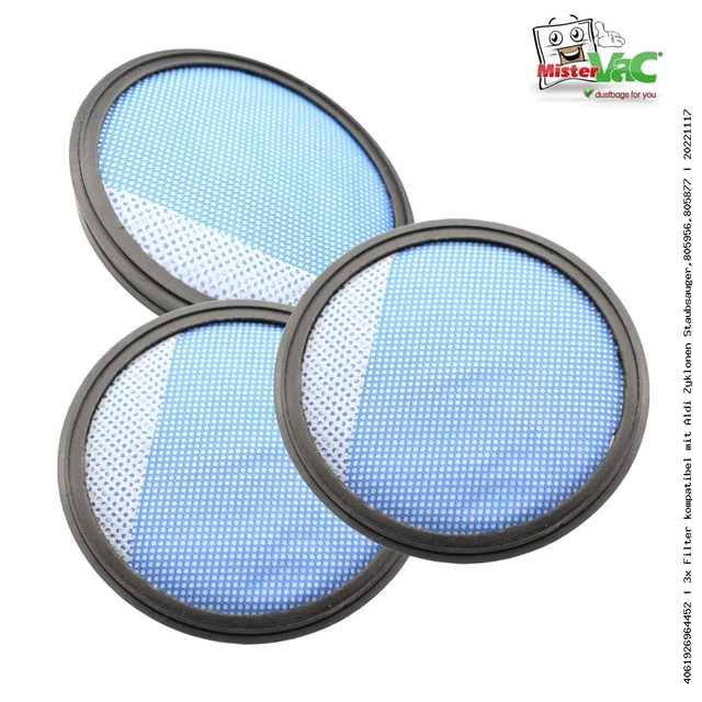 Filtros Lavables Para Aspiradora Leifheit Rotaro PowerVac - Pack De 2 O 4, Compatibles Con Modelo LH11927
