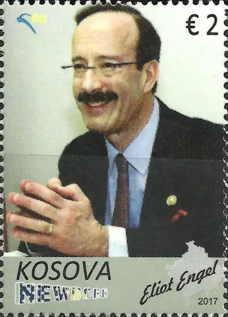 Kosovo Stamps 2017. Personality Eliot Engel. Set MNH