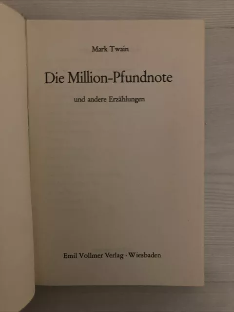 Die Eine-Million-Pfund-Note: Und andere Erzählungen - Mark Twain,.... 2