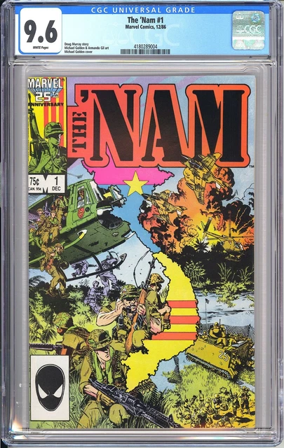 The 'Nam 1 CGC 9.6 1986 4180289004 Vietnam War 1st Issue Golden Cover Key