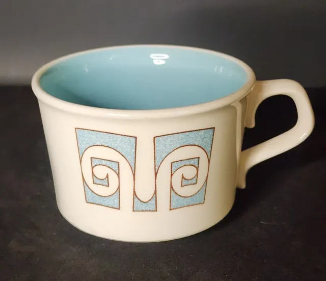 MCM Taylor Smith & Taylor FORUM Taylorstone Ironstone Blue Flat Cup Mug Vintage