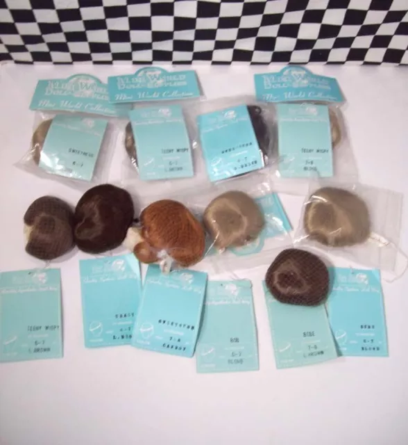 New DEALER Stock WIGS for Smaller Doll Size 6-7 and 3 Size 7-8 Mint Original PKG