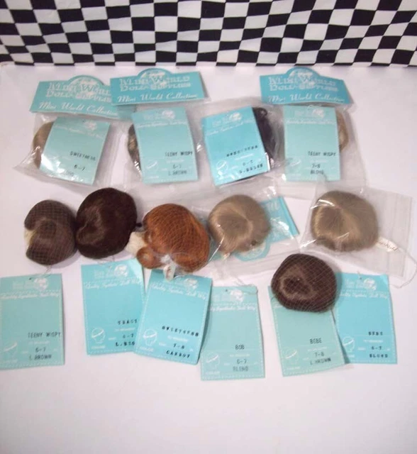 New DEALER Stock WIGS for Smaller Doll Size 6-7 and 3 Size 7-8 Mint Original PKG New DEALER Stock WIGS for Smaller Doll Size 6-7 and 3 Size 7-8 Mint Original PKG