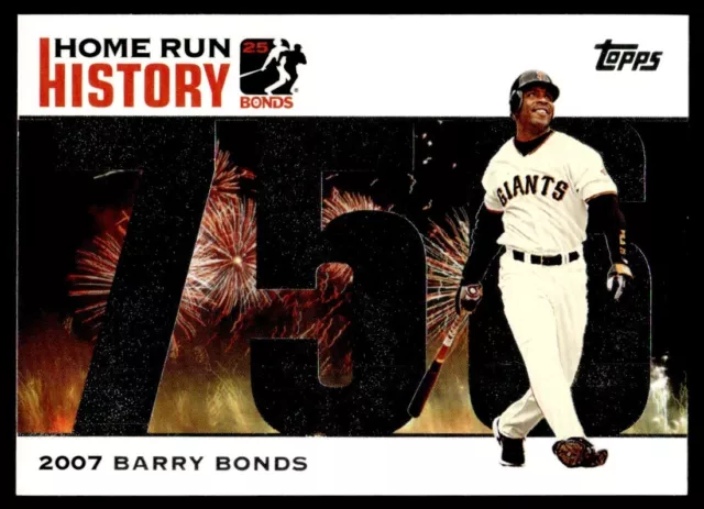 2007 Topps Home Run History Barry Bonds San Francisco Giants #756