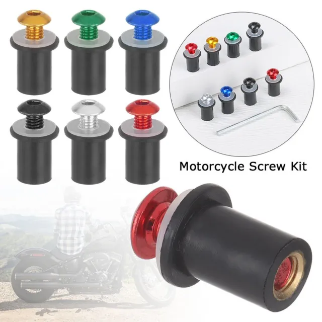 CNC Moto Decor Windshield Bolt Motorcycle Windscreen Nuts Fastener Screw Kit