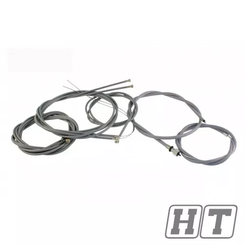 Seilzug Set PTFE 8 - teilig mit Tachowelle RMS small Frame für Vespa V N 50 l