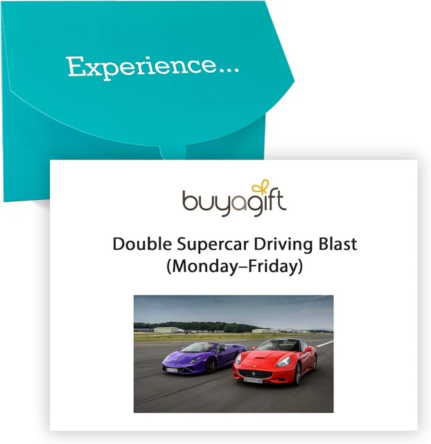 Buyagift Weekday Double Supercar Blast - 3 Miles Each with Expert Tips
