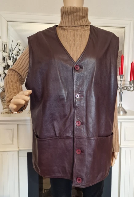HERREN WESTE &WALBUSCH Feinstes Seiden-Nappa-Leder " Hell Braun Gr.28