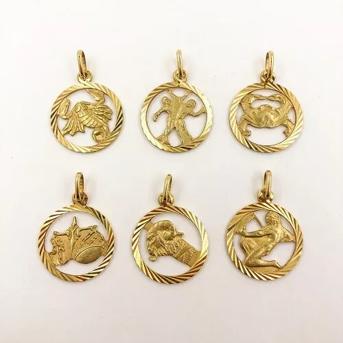 Colgante de Signos Del Zodiaco De 14KT Oro