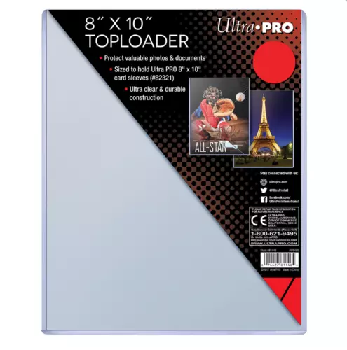 5 8x10" Ultra Pro Toploader Hard Plastic Photo Sheet Protectors Sleeves Clear