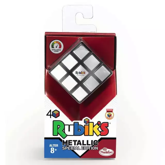 ThinkFun Rubiks Cube Metallic 3x3 Der Klassiker Special Edition NEU