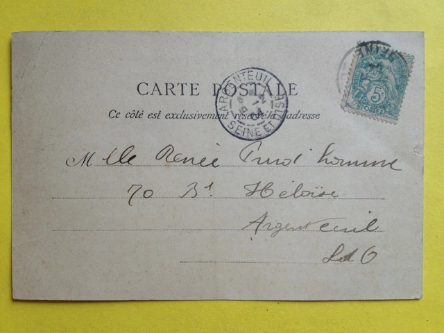 cpa written in 1904 MAISONS ALFORT (Val de Marne) L'ÃCOLE VÃ©RÍINAIRE 2