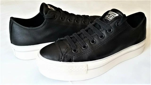 CONVERSE ALL STAR Platform Pelle Nera N40 EUR 23 00 PicClick IT