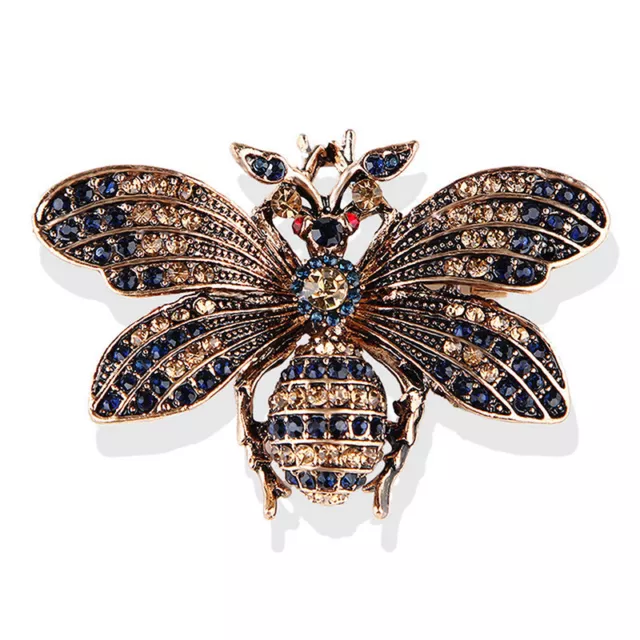 Little Bee Insect Brooch Pin Rhinestone Crystal Brooch Pins Jewelry Gift Chic'EL