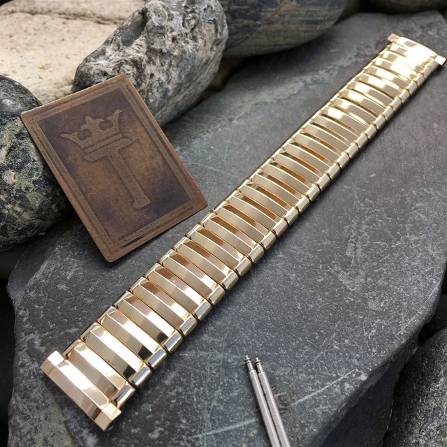 1950s 12k Gold-Filled JB Champion USA Premium nos 1950s Vintage Watch Band 19mm