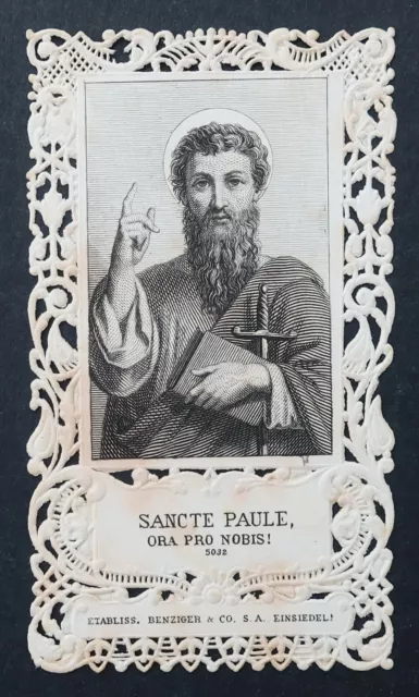 BENZIGER Canivet 19th 5032 SANCTE PAULE Image Pieuse Holy Card Andachtsbild 14