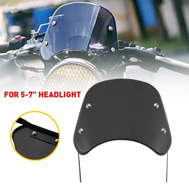 Motorcycle Headlight Windshield For 5-7'' Round Headlamp For Honda BMW Kawasaki