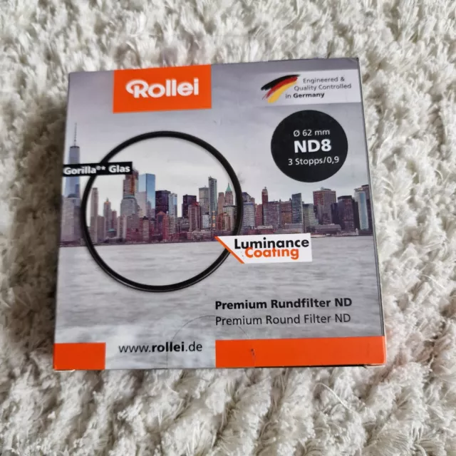 Rollei Premium Rundfilter Graufilter ND8 62mm