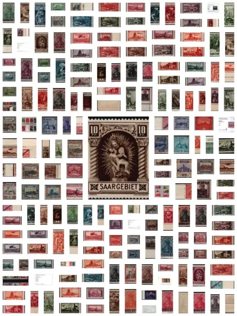 Saargebiet Postfrisch Briefmarke Dienst Auswahl Michel 1-205 Never Hinged MNH