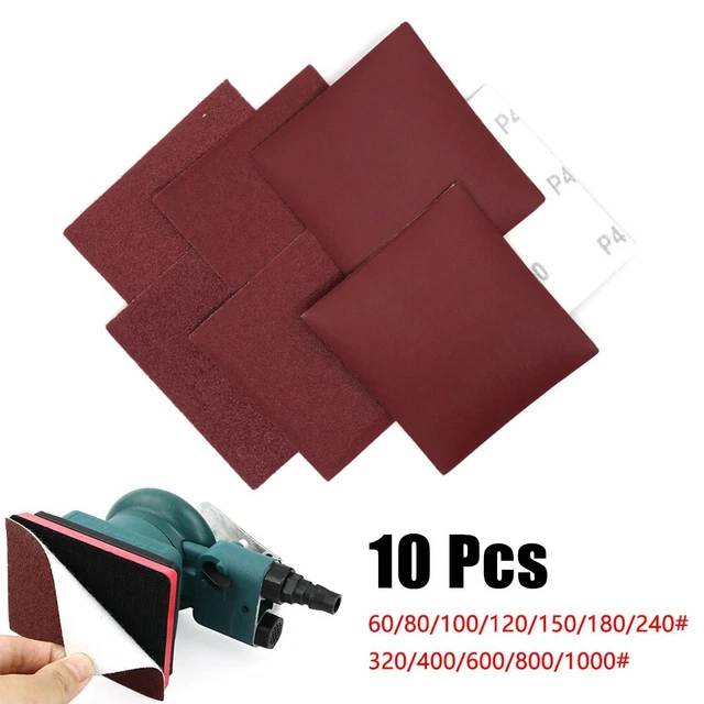 Herramientas accesorios de papel de lija de papel de lijado de flocking 110*100 mm 60-1000 grano