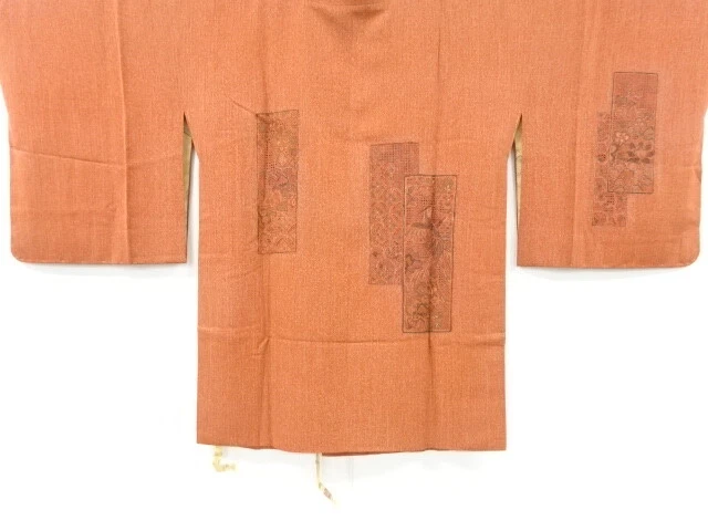 6636944: Japanese Kimono / Vintage Unused Michiyuki Coat / Embroidery / Tanzaku
