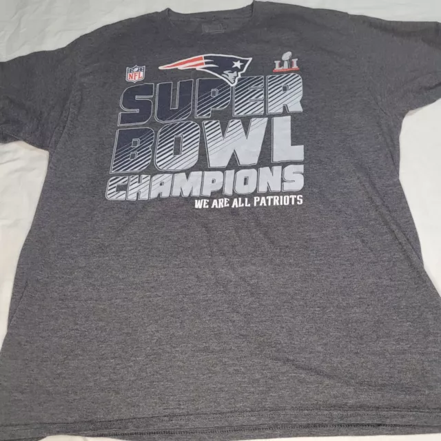 Fanatics 2017 NFL Super Bowl LI Champions New England Patriots Shirt Adult Sz XL