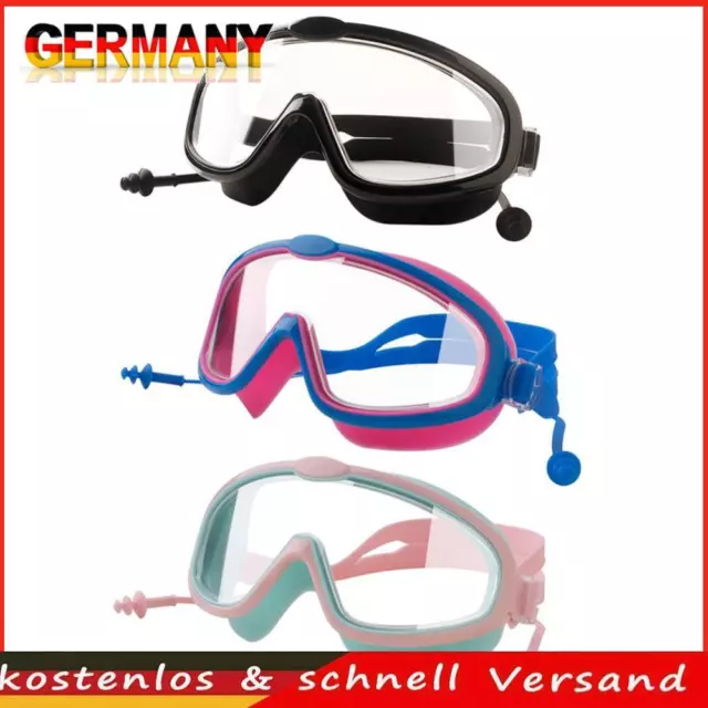 Kids Adjustable Swimming Goggles with Earplugs Waterproof for Boys Girls Diving