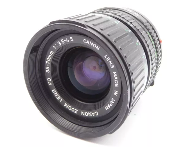 Canon 35-70mm f3.5-4.5 FD Manual Focus Zoom Lens  filter + f/ cap