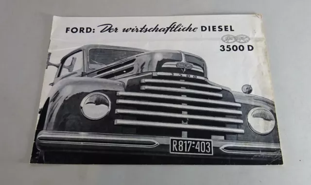 Prospekt Ford LKW FK 3500 Diesel von ca. 1951 - 1955