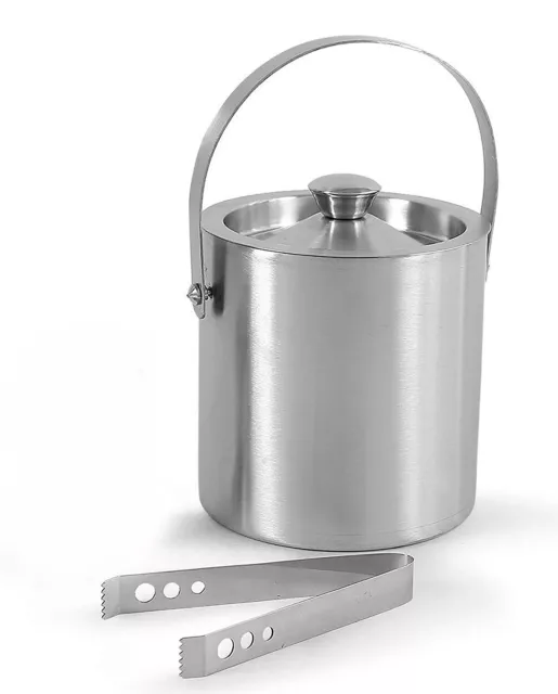 Acciaio Inox Set Di Parete Doppia Ghiaccio Secchio, Tong E Pioli Misurazione Jig