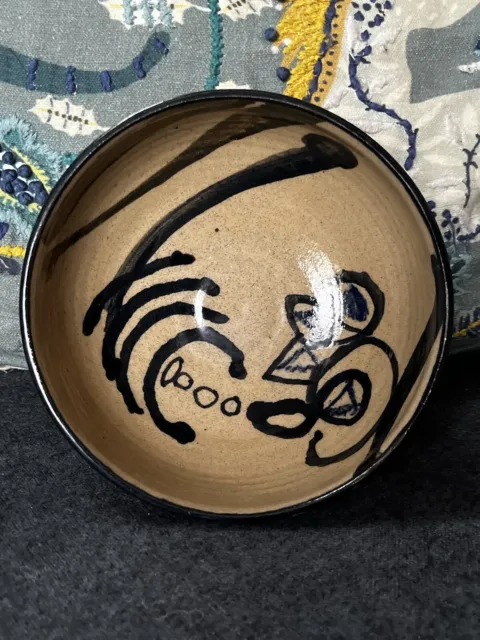 Vintage Mid Century David Keay Studio Pottery Bowl Rare Collectors Signed Rustic