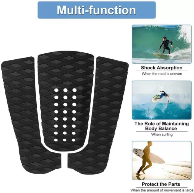 Adhesive EVA Surfboard Skimboard Surf Traction Pad Deck Grip Tail Pads 2