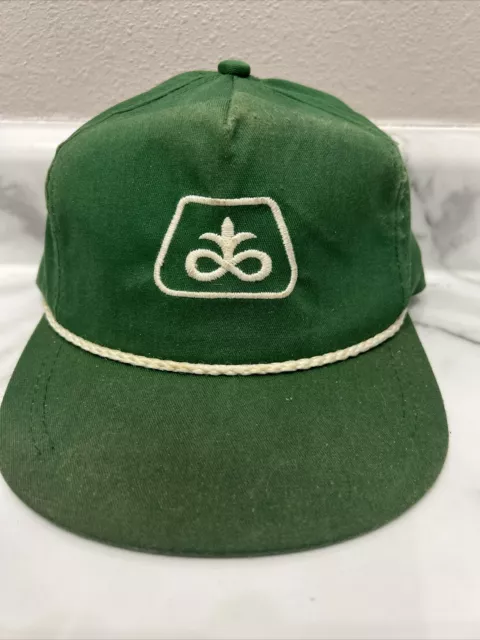 Vintage Pioneer Seed Rope Trucker SnapBack K-Products Adult Green Hat Cap READ