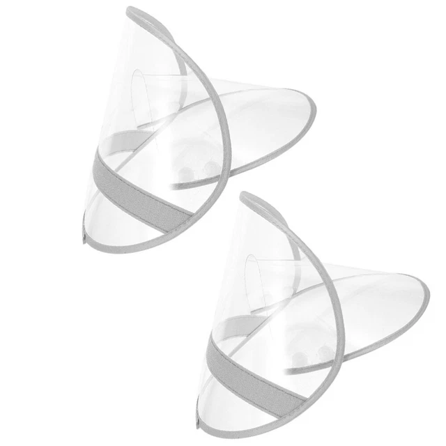 2Pcs Rain Poncho Hat Brim Transparent Hat Shield Replaceable Face Protector
