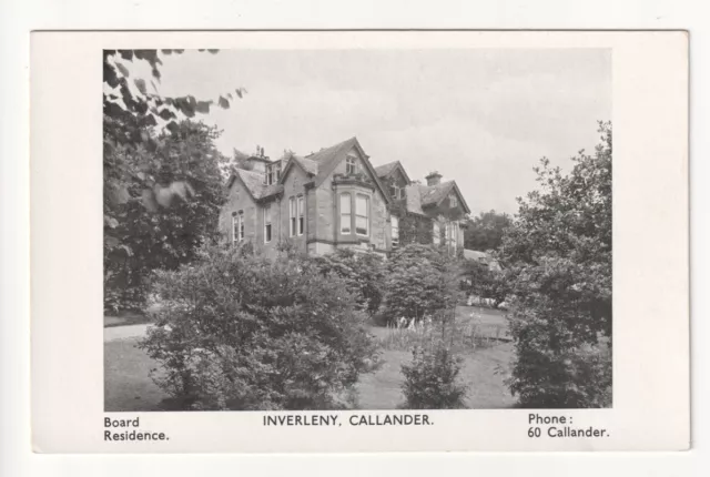 Callander - Inverleny, board residence - 1950's or earlier Perthshire postcard