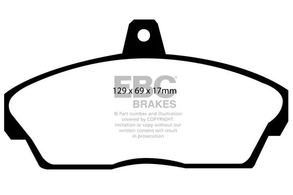 EBC Yellowstuff Front Brake Pads for Rover 200 2.0 TD (95 > 00)