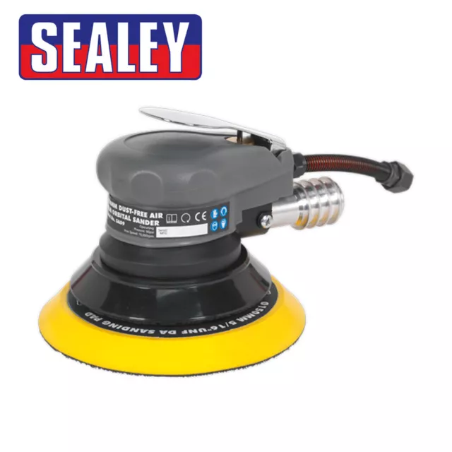 Sealey Air Palm Orbital Sander/Sanding/Cleaning 150mm Dust-Free Outlet - SA09