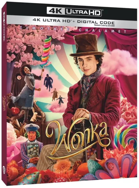 New= Wonka (4k Ultra HD, Digital, w/Slipcover, 2024) Sealed