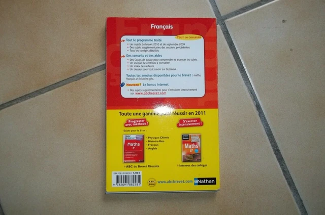 Annales Brevet Francais Avec Corrigés picclick.fr