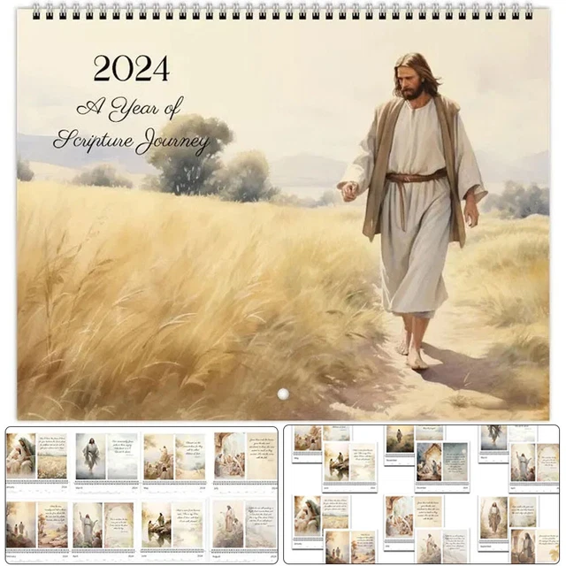 2024 JESUS CHRIST Calendars 2024 Christian Faith Jesus Monthly Wall