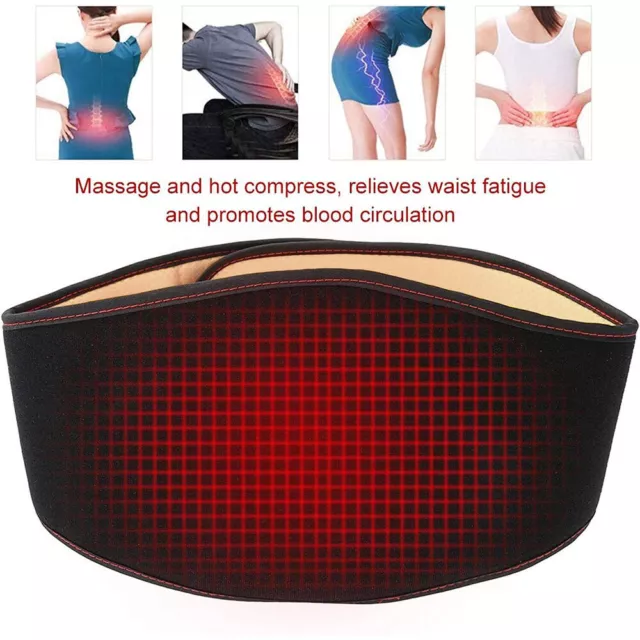 Medical Heat Waist Belt Brace For Lower Back Pain Relief Therapy Support Warm UK 2