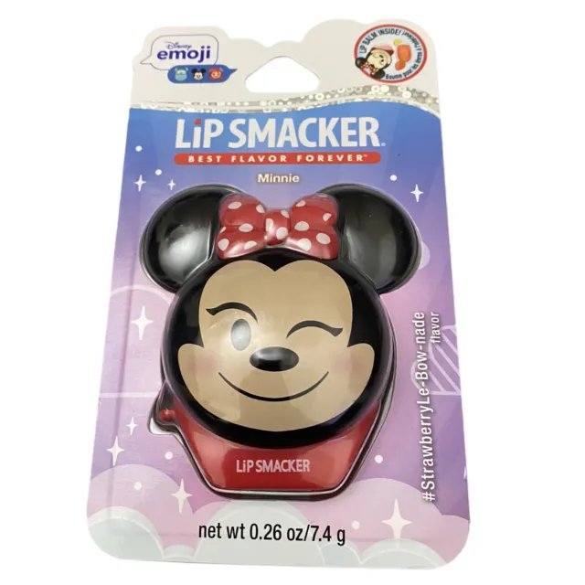 Lip Smacker Lip Balm Minnie Mouse Emoji Strawberry Flavor 0.26 Oz