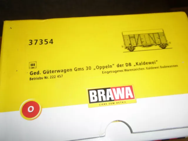 Brawa-Spur0-37354-gedeckter Güterwagen-Gms30-Kaldewei-der DB-Neu in OVP. 3