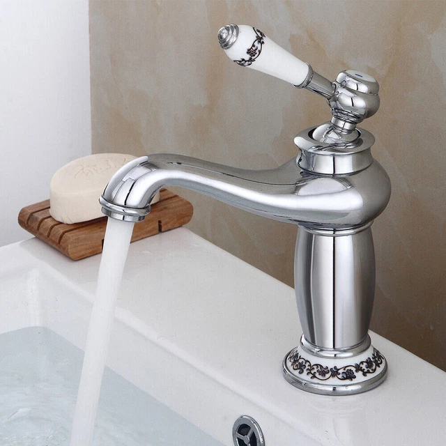 OUNONA Antik Messing Wasserhahn Heißer Und Kalter Armatur Vintage Waschtischarmaturen Mischbatterie Kupfer Wasserhahn Fuer Badezimmer Kuechen Waschbecken