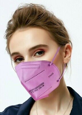 Pack 50 Mascarillas Filtro Protector Facial 95% color rosa mujer Homologación CE