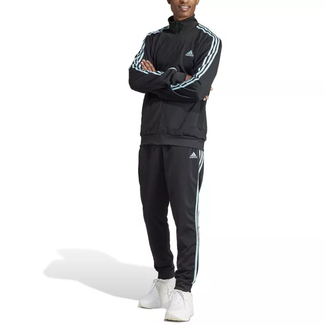 Traje de Hombre adidas Deportivo Acetato Invierno Running Gym Negro Zip Fútbol