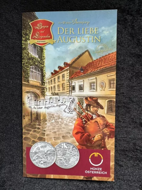 Goldies Österreich 10 Euro Blister 2011 Silber Der Liebe Augustin Sagen Legenden